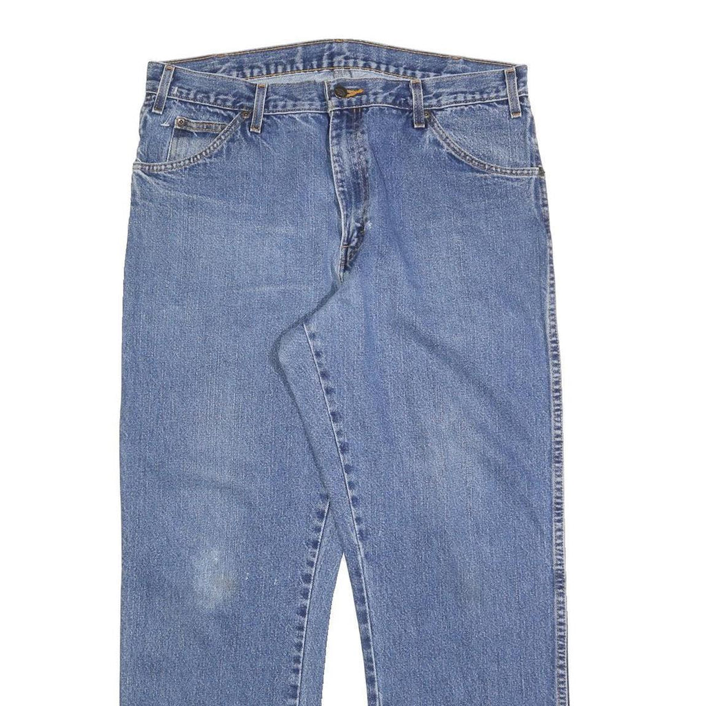 DICKIES Mens Relaxed Blue Denim Jeans W36 L30 Workwear Zip Closure