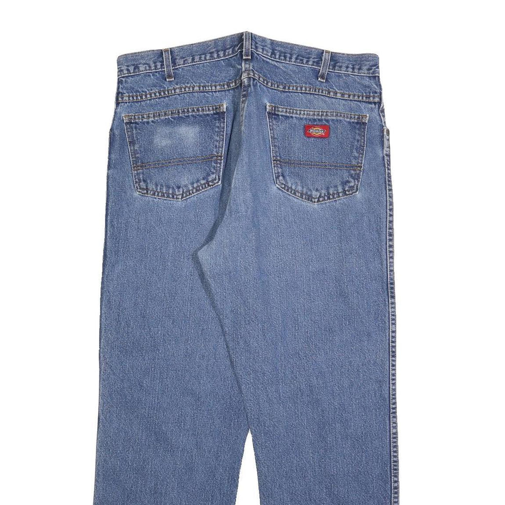 DICKIES Mens Relaxed Blue Denim Jeans W36 L30 Workwear Zip Closure
