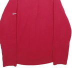 BERGHAUS Womens Red Plain Activewear Jumper 1/4 Zip Polyester UK 10 Fleece