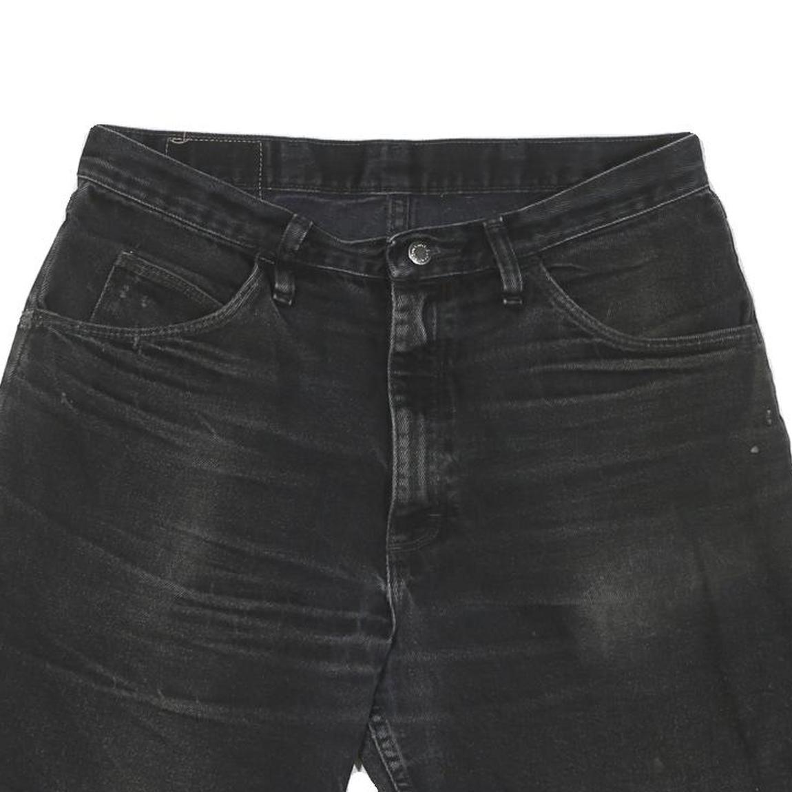 WRANGLER Mens Shorts Black Denim Casual L W34 Vintage Style Cotton Blend
