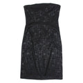 ELLE Womens Slip Dress Black Sleeveless Short L
