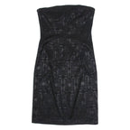 ELLE Womens Slip Dress Black Sleeveless Short L