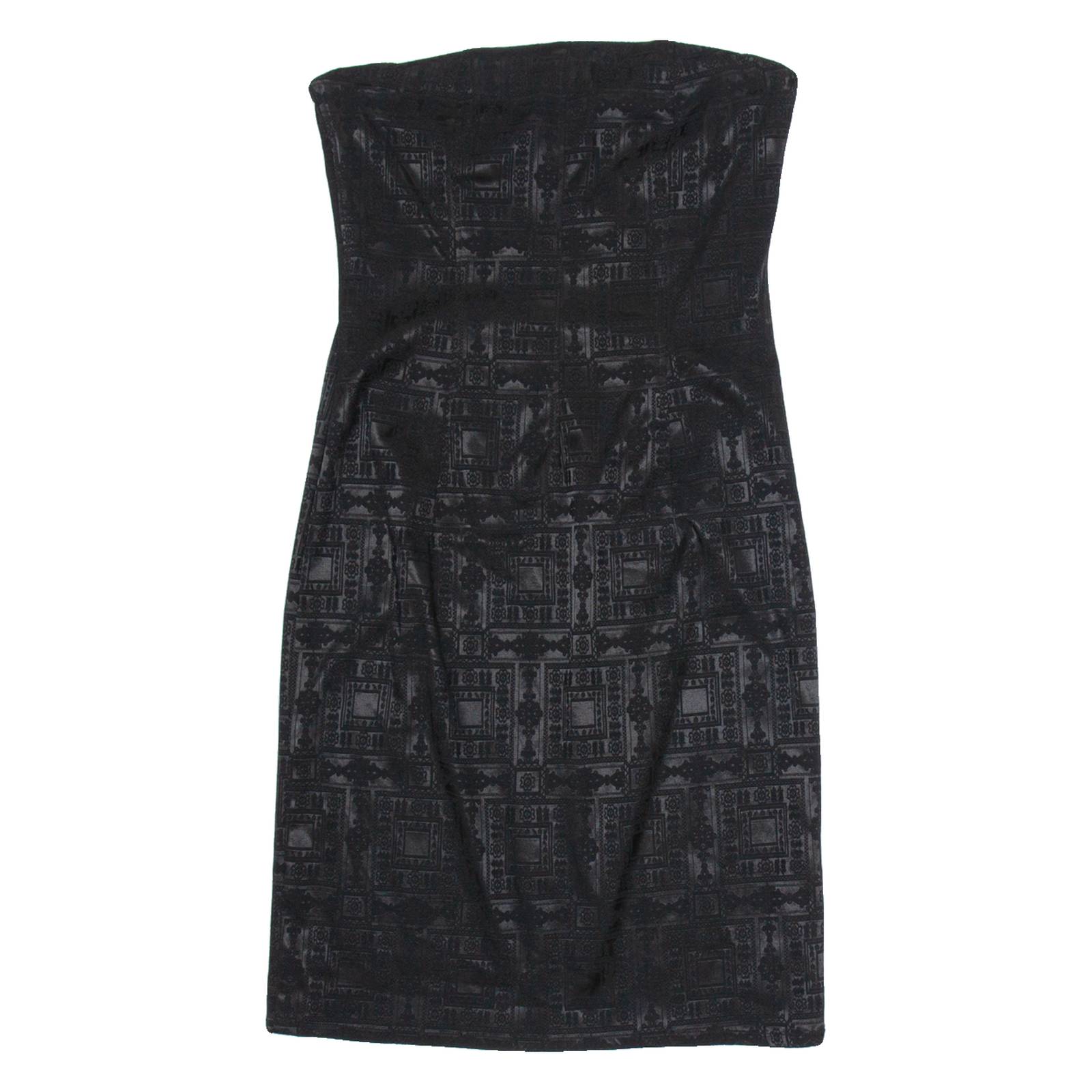ELLE Womens Slip Dress Black Sleeveless Short L