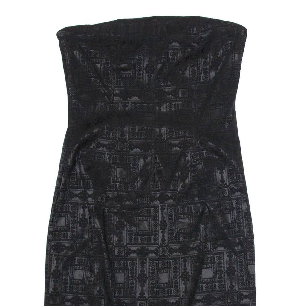 ELLE Womens Slip Dress Black Sleeveless Short L