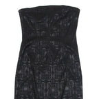 ELLE Womens Slip Dress Black Sleeveless Short L
