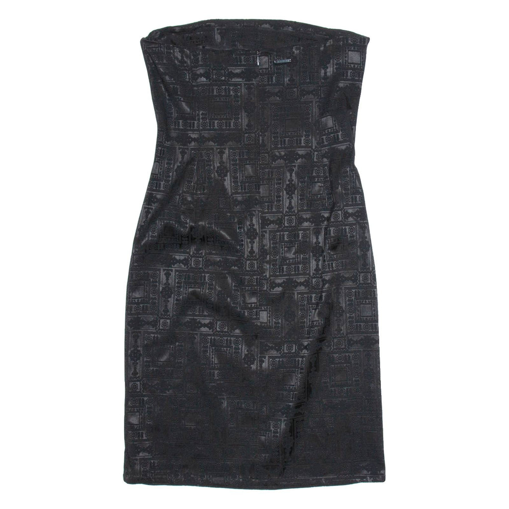 ELLE Womens Slip Dress Black Sleeveless Short L