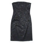 ELLE Womens Slip Dress Black Sleeveless Short L