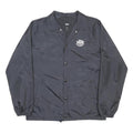 VANS Mens Black Button Polyester Jacket L Woven Classic Coach Retro Casual