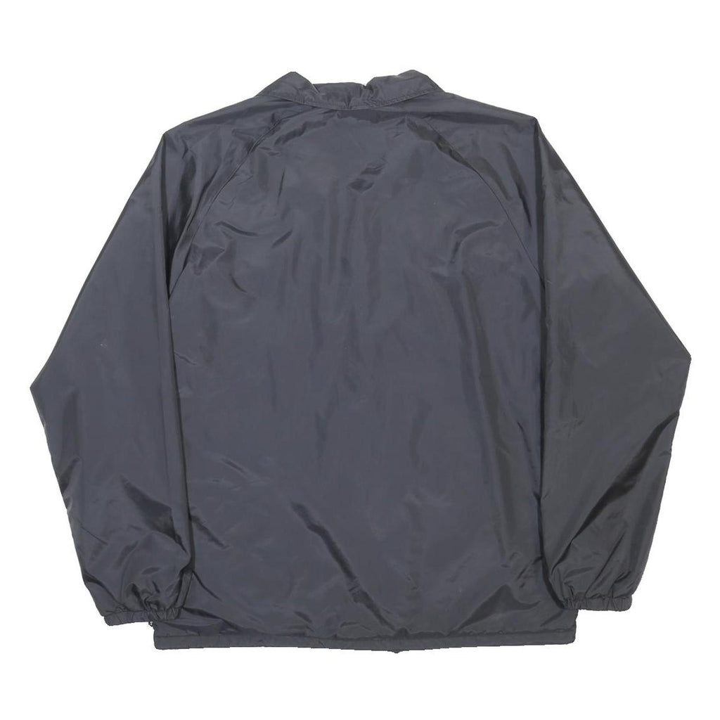 VANS Mens Black Button Polyester Jacket L Woven Classic Coach Retro Casual