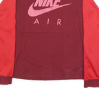 NIKE Mens Maroon & Red Crew Neck L Cotton Blend Sweatshirt Pullover Air Logo