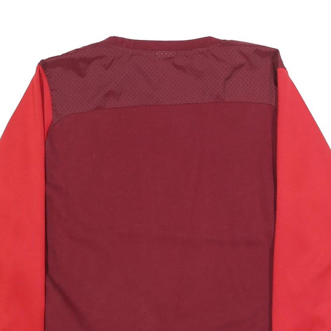 NIKE Mens Maroon & Red Crew Neck L Cotton Blend Sweatshirt Pullover Air Logo