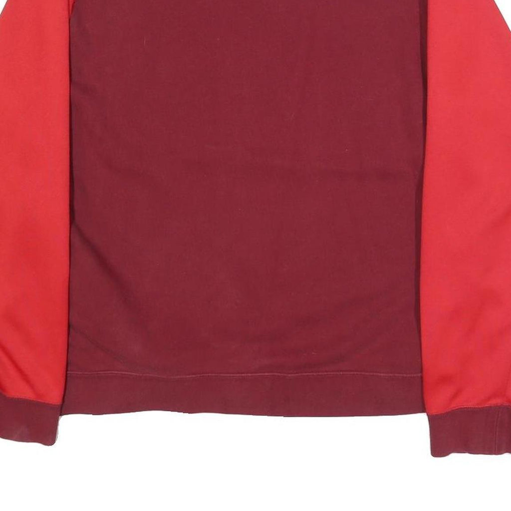 NIKE Mens Maroon & Red Crew Neck L Cotton Blend Sweatshirt Pullover Air Logo