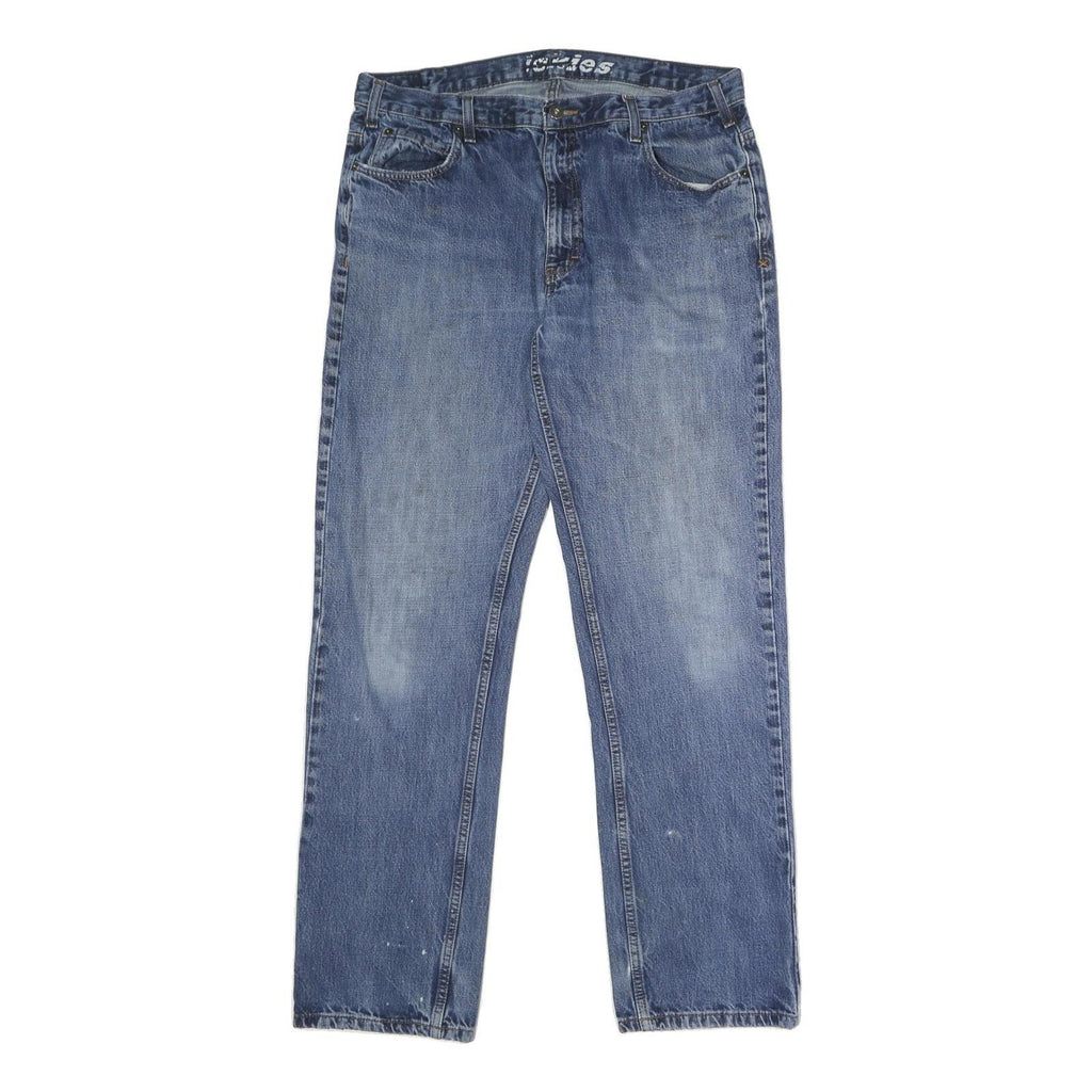DICKIES Mens Blue Jeans Relaxed Straight Denim Medium W36 L34 Workwear