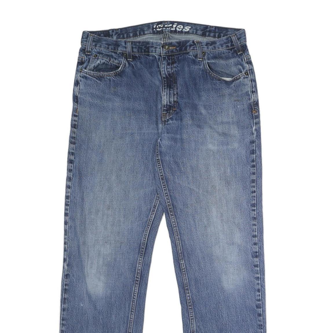 DICKIES Mens Blue Jeans Relaxed Straight Denim Medium W36 L34 Workwear