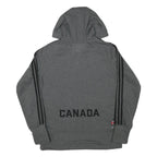NIKE Womens Grey Canada Hoodie L Olympic Logo Polyester Blend