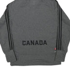 NIKE Womens Grey Canada Hoodie L Olympic Logo Polyester Blend