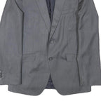 ZARA MAN Mens Grey Button Jacket S Polyester Blend Classic Tailored Plain