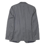ZARA MAN Mens Grey Button Jacket S Polyester Blend Classic Tailored Plain