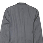 ZARA MAN Mens Grey Button Jacket S Polyester Blend Classic Tailored Plain