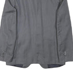 ZARA MAN Mens Grey Button Jacket S Polyester Blend Classic Tailored Plain