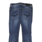 GUESS Womens Regular Blue Denim Medium Wash Jeans W30 L27 Stylish Zip Closure