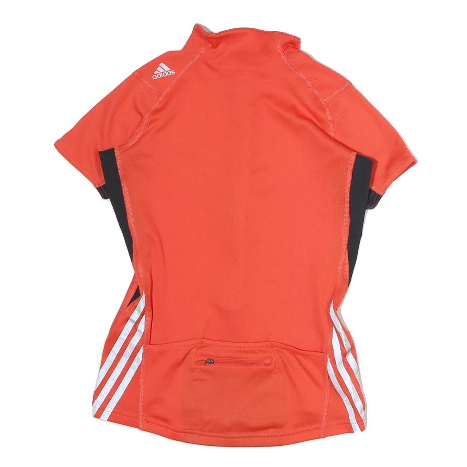 ADIDAS Mens Red & Black Modern T-Shirt S Short Sleeve Half Zip Sportswear