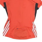 ADIDAS Mens Red & Black Modern T-Shirt S Short Sleeve Half Zip Sportswear
