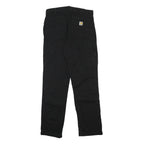 CARHARTT Mens Cotton Blend Black Relaxed Straight Trousers W34 L32 Workwear