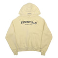 FEAR OF GOD ESSENTIALS Womens Cream Hoodie L Cotton Blend Pullover