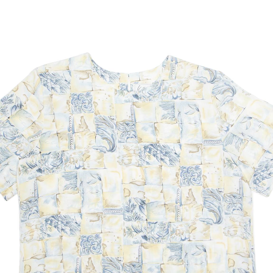 KATHY IKE Womens Printed Top Beige Floral L