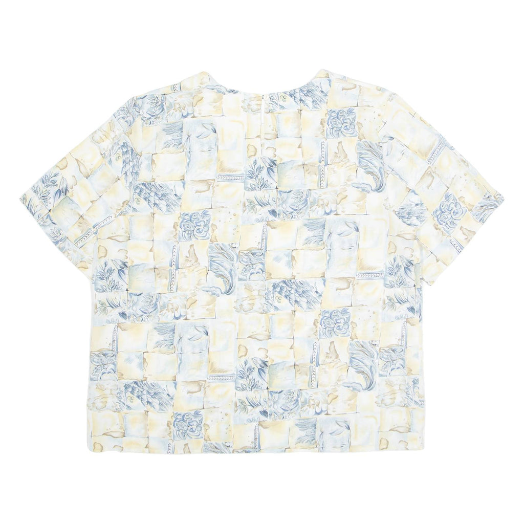 KATHY IKE Womens Printed Top Beige Floral L