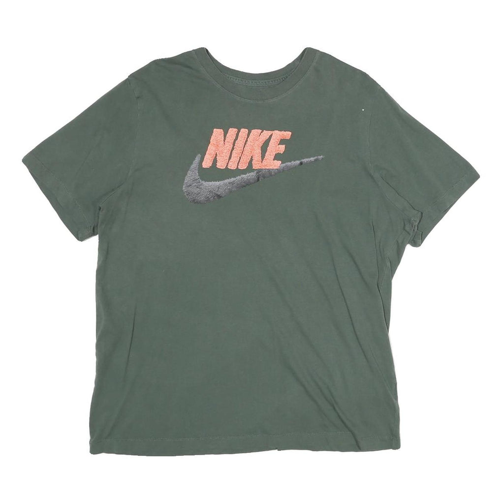 NIKE Mens Green Crew Neck Short Sleeve Graphic T-Shirt L Casual Sportswear