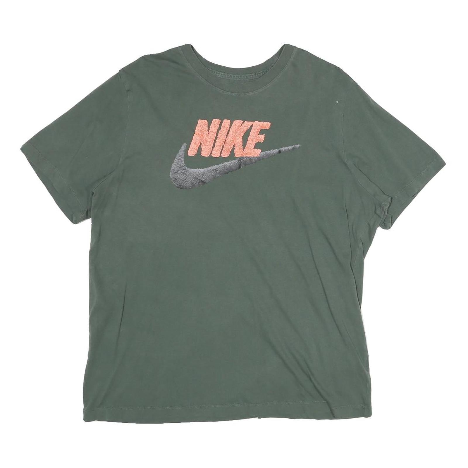 NIKE Mens Green Crew Neck Short Sleeve Graphic T-Shirt L Casual Sportswear