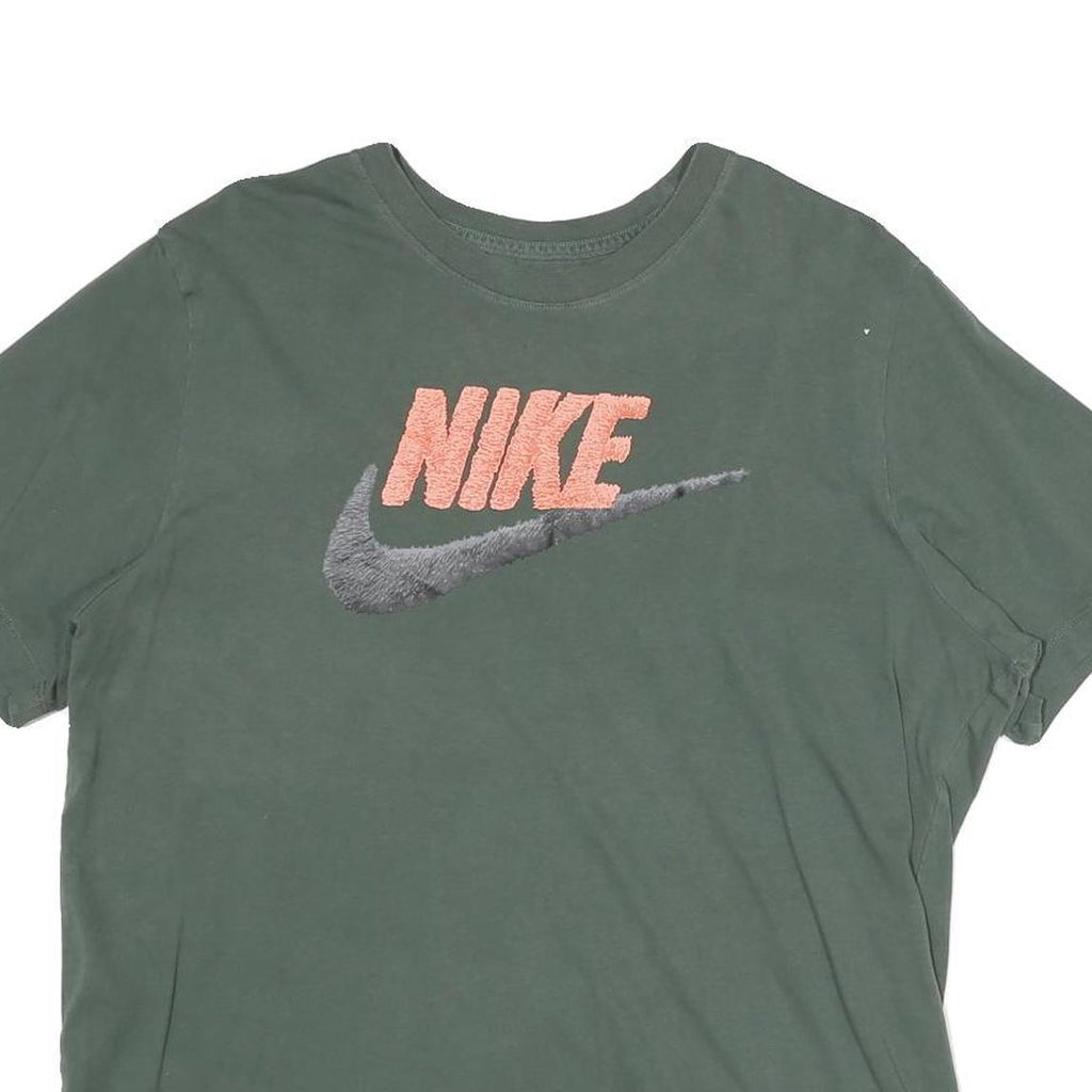 NIKE Mens Green Crew Neck Short Sleeve Graphic T-Shirt L Casual Sportswear