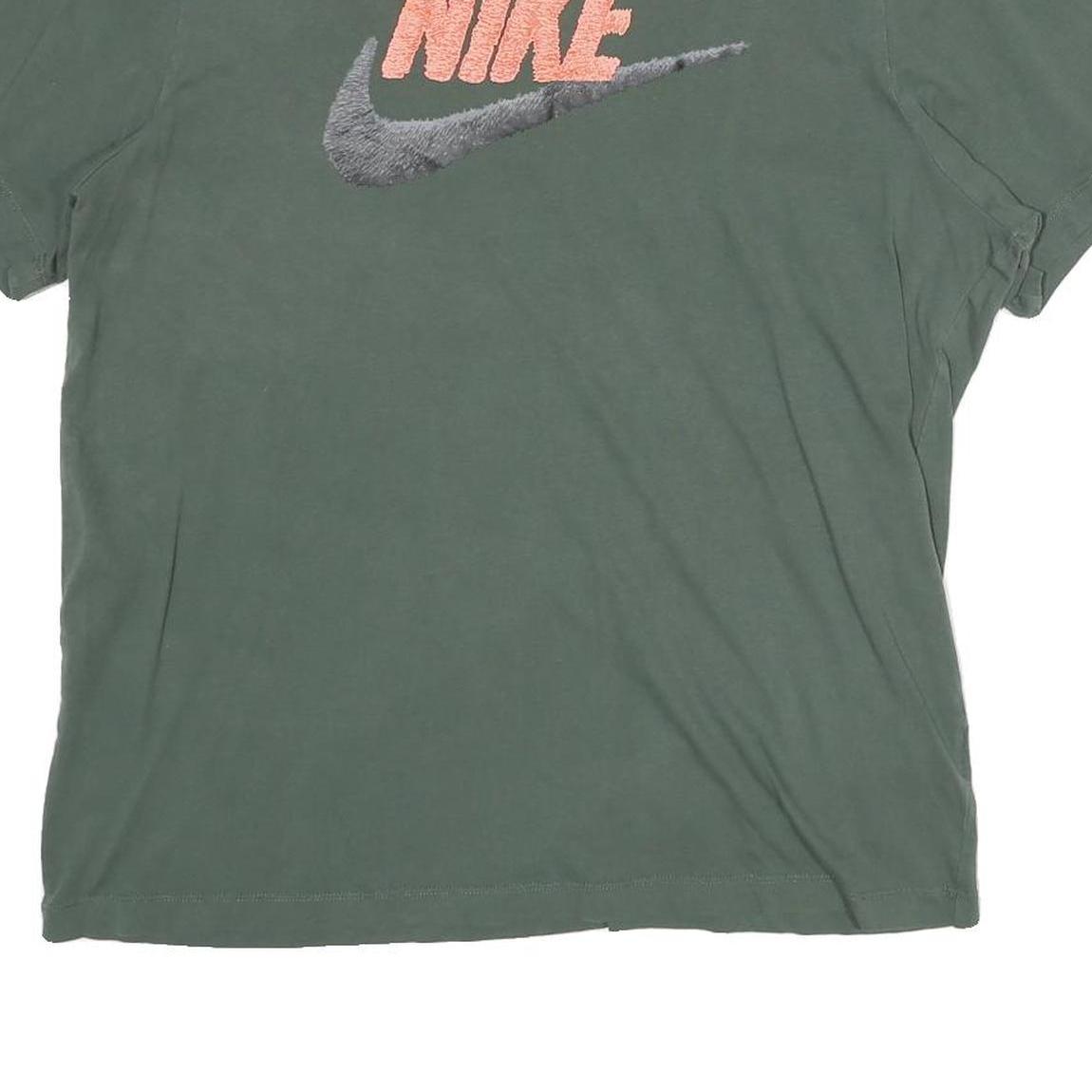 NIKE Mens Green Crew Neck Short Sleeve Graphic T-Shirt L Casual Sportswear