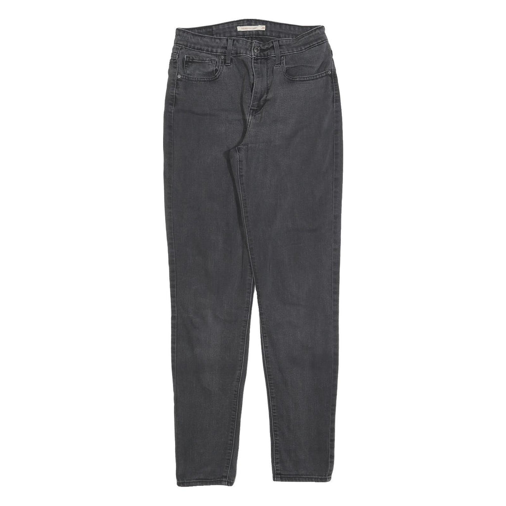 LEVI'S 721 Womens Jeans Black Slim Skinny Denim W28 L32 Classic Style Zip