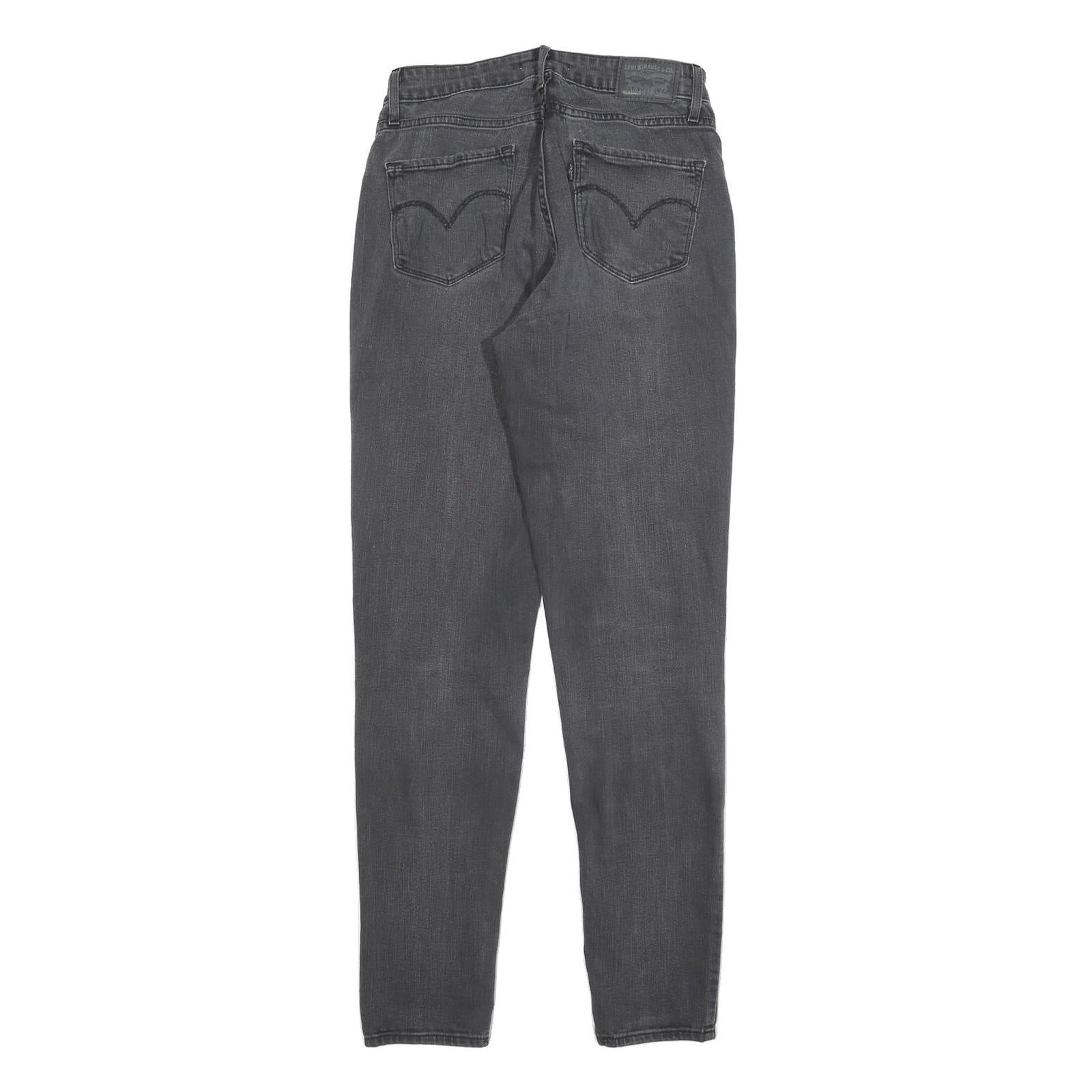 LEVI'S 721 Womens Jeans Black Slim Skinny Denim W28 L32 Classic Style Zip