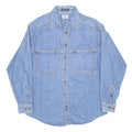 LEE Mens Blue Denim Shirt M Button Long Sleeve Casual Workwear Cotton