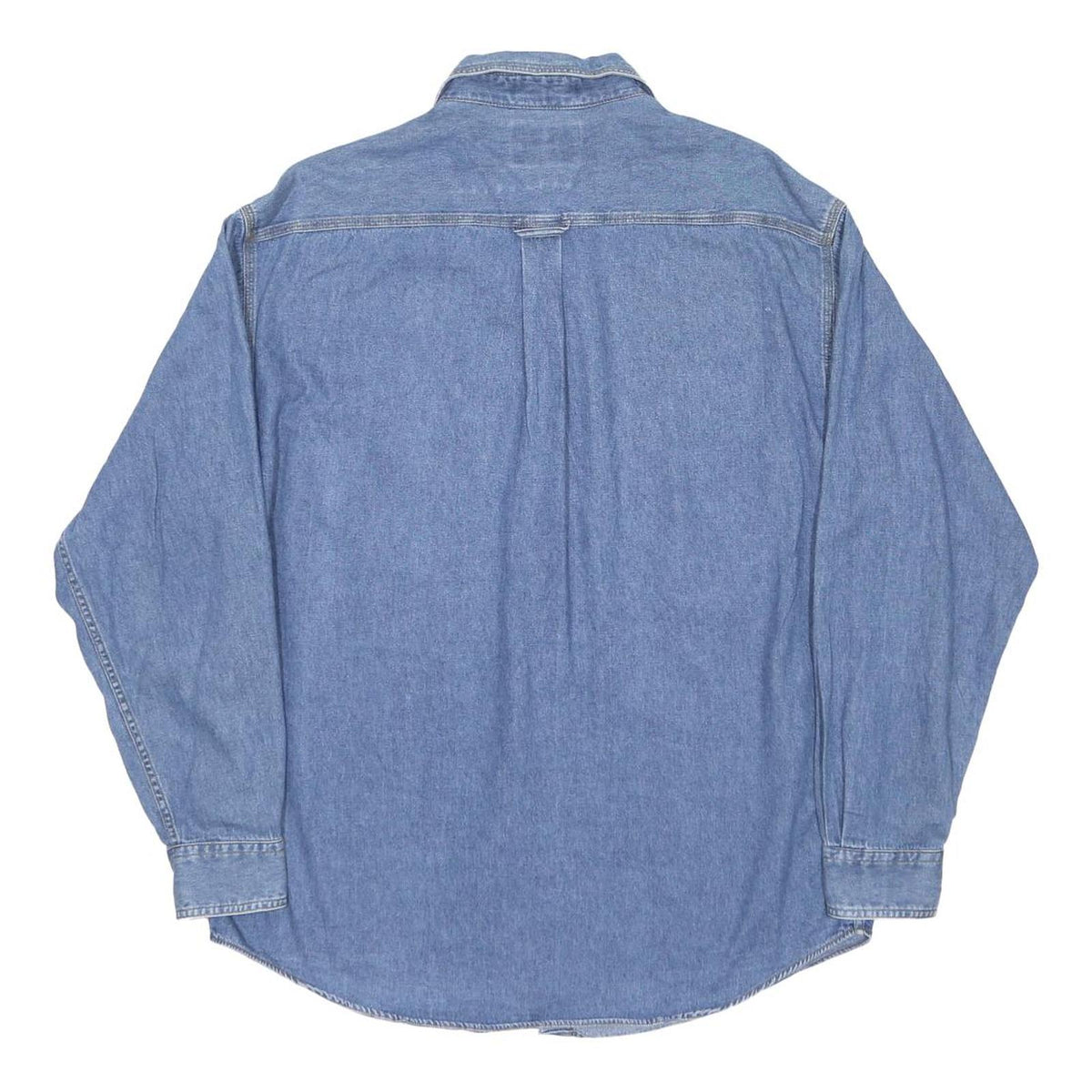 LEE Mens Blue Denim Shirt M Button Long Sleeve Casual Workwear Cotton
