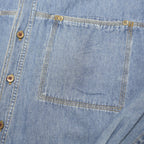 LEE Mens Blue Denim Shirt M Button Long Sleeve Casual Workwear Cotton