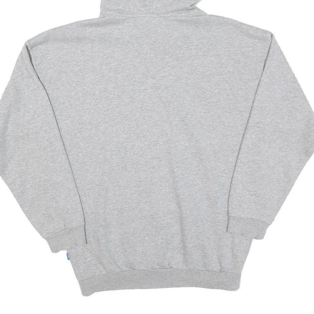 ADIDAS Womens Grey Hoodie UK 10 Cotton Pullover Hooded Sweatshirt