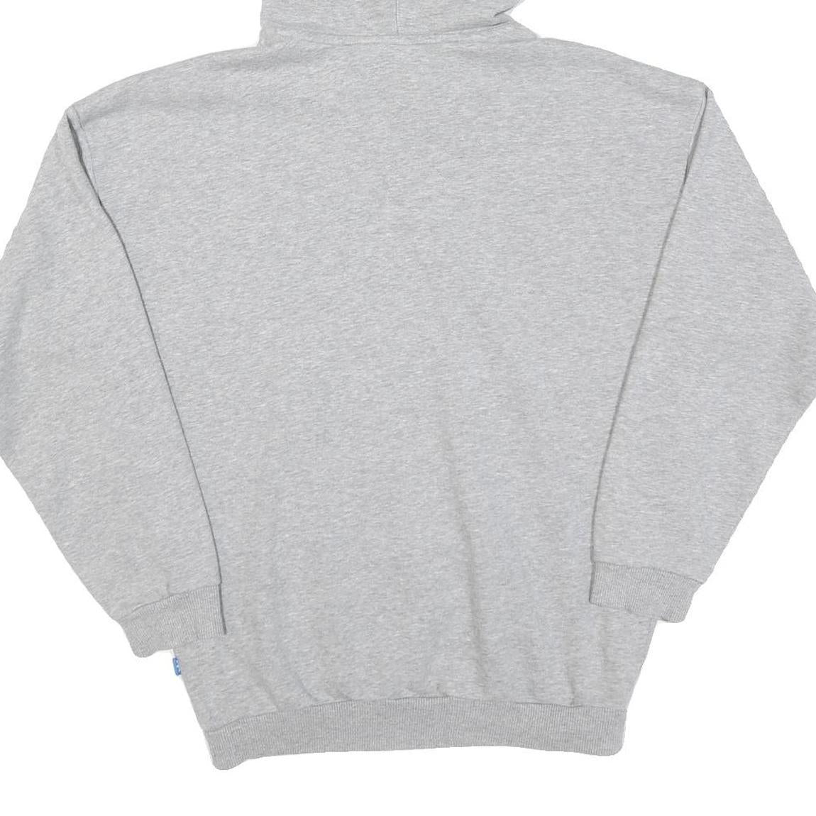 ADIDAS Womens Grey Hoodie UK 10 Cotton Pullover Hooded Sweatshirt