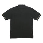 FILA Mens Black & Beige Cotton Short Sleeve Polo Shirt M Classic Logo