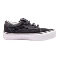 VANS Authentic Platform Trainers Grey Canvas Womens UK 4