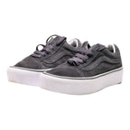 VANS Authentic Platform Trainers Grey Canvas Womens UK 4