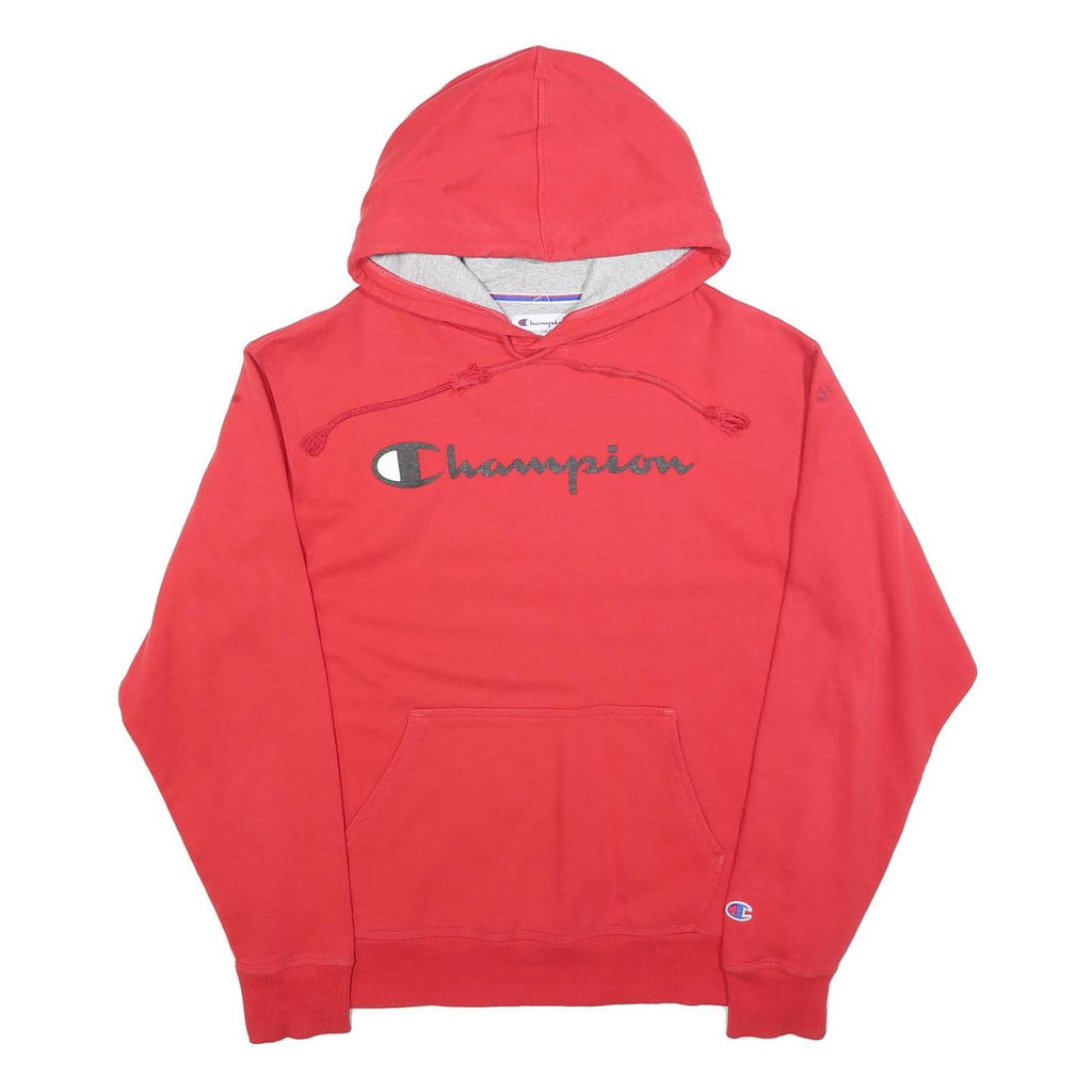 CHAMPION Mens Red Hoodie M Cotton Blend Casual Sportswear Pullover