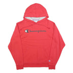 CHAMPION Mens Red Hoodie M Cotton Blend Casual Sportswear Pullover