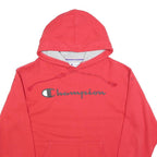 CHAMPION Mens Red Hoodie M Cotton Blend Casual Sportswear Pullover
