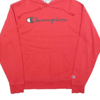 CHAMPION Mens Red Hoodie M Cotton Blend Casual Sportswear Pullover