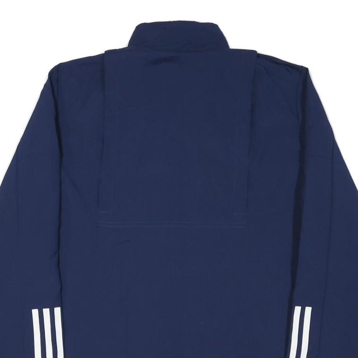 ADIDAS Mens Navy Blue Kraken Youth Hockey Association Track Jacket L Polyester
